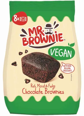 Produktbild von Mr. Brownie Chocolate Brownies Vegan 200g