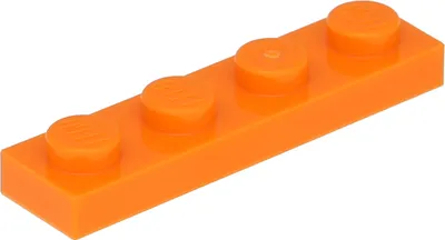 Produktbild von LEGO: 50 Stück Platte 1x4 in Orange