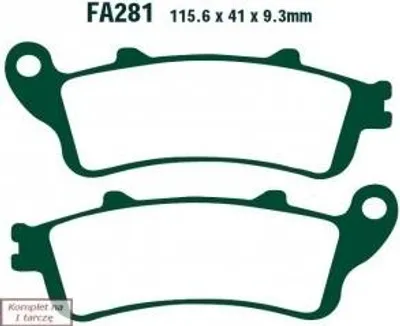 Produktbild von EBC Brakes Bremsbeläge Satz Bremsklötze für HONDA MOTORCYCLES FJS SFA281