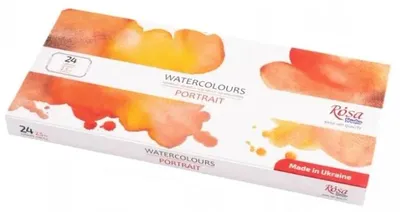 Image de Aquarelles Portrait en godets, 24 couleurs - Rose