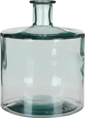 Image de Mica Decorations Bouteille de verre Guan - H26 x Ø21 cm - Verre recyclé - Transparent
