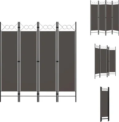 Produktbild von vidaXL 4-tlg. Raumteiler Anthrazit 160 x 180 cm - Raumteiler