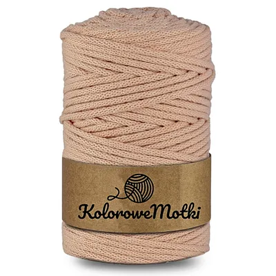 Produktbild von Makramee Garn Lachs 5mm 100m | Baumwollkordel mit einem Kern, Häkelkordel, Baumwollkordel mit Polyesterkern, Textilgarn