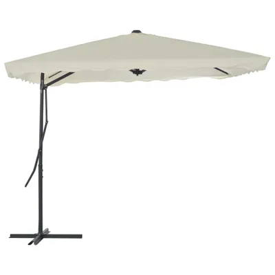 Immagine prodotto di vidaXL Ombrellone con palo in acciaio 250x250 cm Bianco sabbia