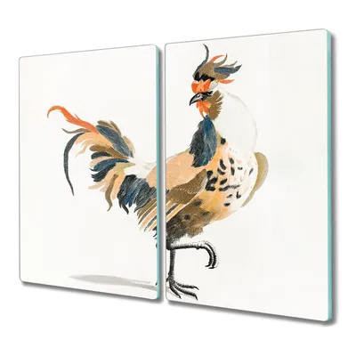 Produktbild von Coloray Küchenbrett Kochplattenabdeckung Hackbrett Schneidebrett Herdabdeckplatte 2x30x52 cm - Tiervogelschwanz