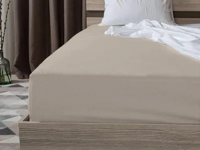 Obrázok produktu pre Jersey prestieradlo pieskové 90 x 200 cm