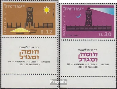 Produktbild von Briefmarken Israel 1963 Mi 280-281 mit Tab (kompl.Ausg.) postfrisch Siedlungskampagne
