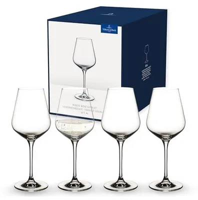 Obrázek produktu pro Villeroy & Boch 1666210035, Sklenice na bílé víno, Sklenice na šampaňské, Krystal, Sklo, Průhledná, La Divina, 380 ml