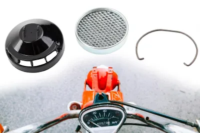 Produktbild von Luftfilter Satz für 15mm Dellorto Vergaser kompatibel mit Tomos A3/35 mit Filterelement, Abdeckkappe, Spange
