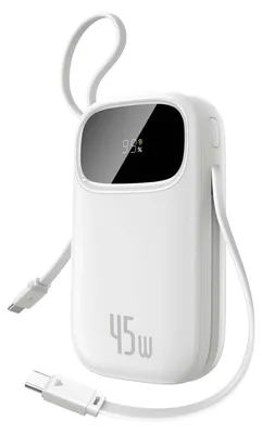 Image de Baseus QPow3, batterie externe 45W, 20000mAh, avec 2 câbles USB-C intégrés