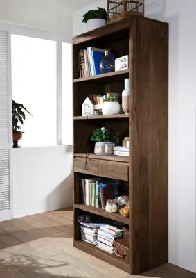 Image de MASSIVMOEBEL24 | Étagère 88x40 Palissandre teinté Smoked cherry TORONTO #118