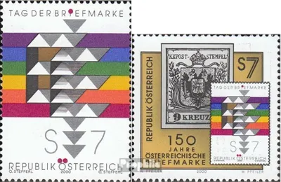 Produktbild von Briefmarken Österreich 2000 Mi 2315,2316 (kompl.Ausg.) postfrisch Tag der Briefmarke