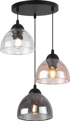 Image de Lampe à suspendre Venice à 3 flammes avec abat-jour en verre mixte E27