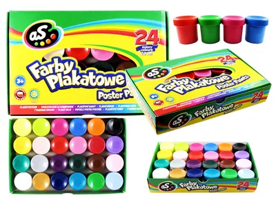 Produktbild von SCHULPLAKATFARBEN für Kinder für den Kunstunterricht ASTRA As 24 Farben x 20 ml