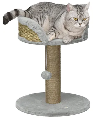 Produktbild von PawHut Kratzbaum klein, 49 cm Katzenbaum, Katzenkratzbaum mit Spielball, Kaffee