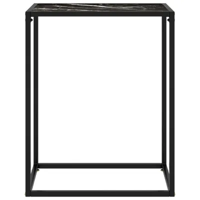 Zdjęcie produktu dla vidaXL Stolik konsola czarny 60x35x75 cm szkło hartowane