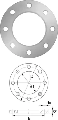 Obrázok produktu pre Stahlflansch PN16 - 110 DN100