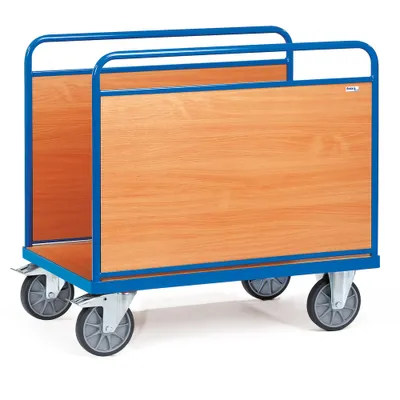 Produktbild von fetra 2543, Sperrholz, Stahl, Transportwagen, Blau, 600 kg, 4 Rad/Räder, 20 cm