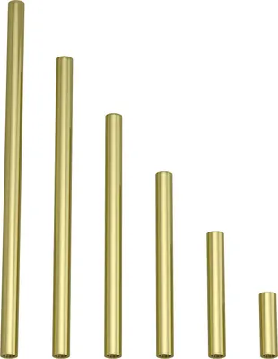 Image de Creative-Cables Rallonge métallique de 5 cm de long – (Laiton, diamètre extérieur 13 mm, diamètre intérieur 9 mm) – Pour suspensions ou lampes de table – Avec filetage M10x2