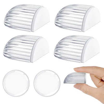 Produktbild von 6-teiliges Set aus transparenten Bodenstoppern, selbstklebende Türstopper für alle Hartböden zum Schutz von Wänden und Möbeln.