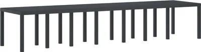 Produktbild von Garten-Esstisch Anthrazit 400x100x73 cm Poly-Rattan - Gartentische CC19973