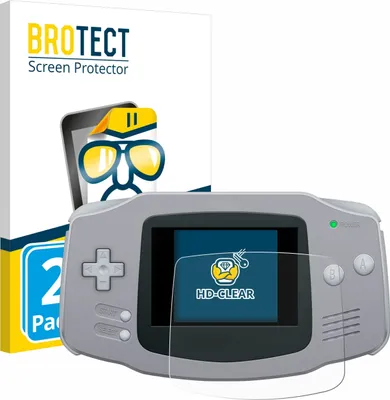 Produktbild von 2x Für Nintendo Gameboy Advance GBA Schutzfolie BROTECT Displayschutz Display Schutz Folie Klar Transparent