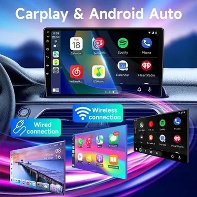 Zdjęcie produktu dla Radio samochodowe Android 14 2Din - 9-calowy ekran dotykowy - 6 GB RAM - format 2Din - nawigacja GPS - Bluetooth - do samochodów Peugeot 207