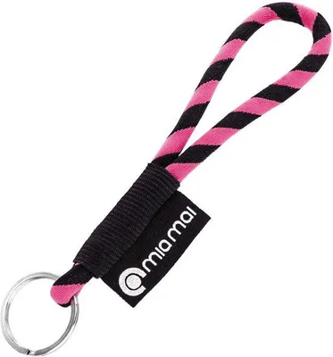 Obrázok produktu pre Páska na tašku (červená/čierna, 15 cm), bezpečnostný pás so zámkom, prívesok na kľúče