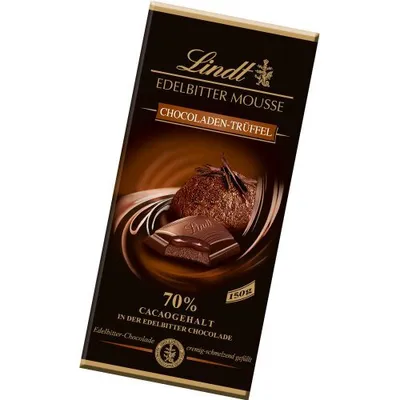 Produktbild von Lindt - Edelbitter Schokolade mit Moussee und Trüffel - 150g Tafel