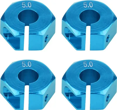 Zdjęcie produktu dla uniwersalny sześciokątny adapter piasty koła 12 mm do samochodu RC HSP Sakura 1/10 (5 mm, niebieski)