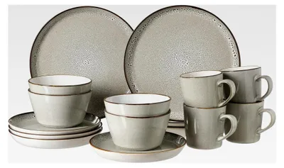 Produktbild von Kombiservice Visby, 16-teilig, Grau, Steinzeug