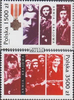 Produktbild von Briefmarken Polen 1992 Mi 3413-3414 (kompl.Ausg.) postfrisch Weltkrieg