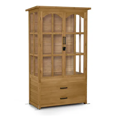Produktbild von M MCombo Gartenschrank Gartenhaus Outdoor Holz, Gartenhütte 58×107×180 cm, 1155 (Natur)