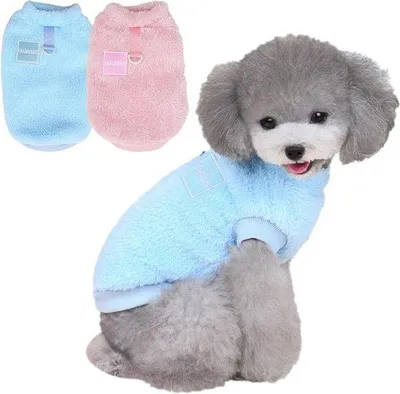 Image de Veste d'hiver pour petits chiens et chats - Pull pour chiots avec mousqueton - Pull respirant pour chien - Sweat chaud pour l'automne et l'hiver