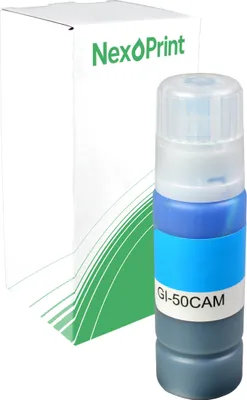 Produktbild von Druckerpatrone kompatibel zu Canon GI-50C 3403C001 cyan Pixma G 7055 G 7050 G 7045 G 6055 G 6050