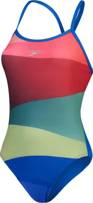 Image de Speedo - Maillot de bain "Placement" pour femme RD3284 (76,2 cm) (Rouge/vert)