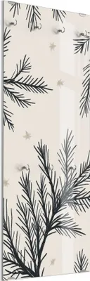 Produktbild von DEQORI Kleiderhaken aus Glas 50x125 cm 'Ein Tannentanz' Wand Garderobe Paneel Haken
