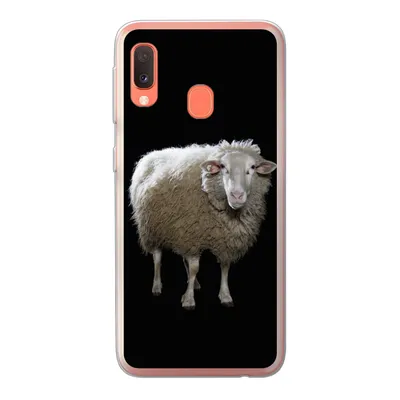 Produktbild von MuchoWow® Handyhülle Schutzhülle Hülle für Samsung Galaxy A20e Schafe - Nutztiere - Schwarz Silikon Softcase Handy Hülle - Abdeckung