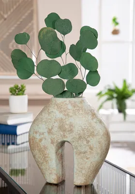 Produktbild von Gilde Vase, Remina, Keramik, grün, VE 3 Höhe: 20.50 cm Breite: 21.00 cm Tiefe: 7.00cm 58678