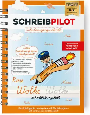 Produktbild von SCHREIBPILOT Schreiblernheft für ABC-Schützen mit vorgeprägten Buchstaben Schulausgangsschrift Schreiben  Lernsystem von Lehrern Professoren Schülern