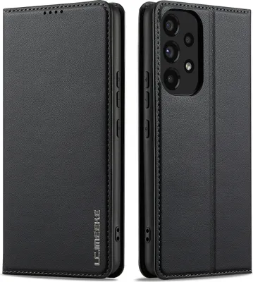 Immagine prodotto di Custodia magnetica in pelle flip per Samsung Galaxy A52s / A52 5G/A52 4G, con slot per schede e funzione stand Nero