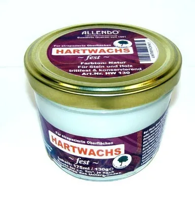 Produktbild von Holzwachs Hartwachs fest (Harwachs fest 130 g farblos)  inkl. Microfasertuch