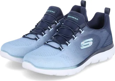 Produktbild von Skechers 149536 NVY Damen Slip-On-Sneaker BRIGHT CHARMER Blau Textil - vegan Größe: 38
