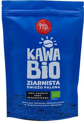 Zdjęcie produktu dla KAWA ZIARNISTA BEZKOFEINOWA ARABICA 100 %250 g - QUBA CAFFE