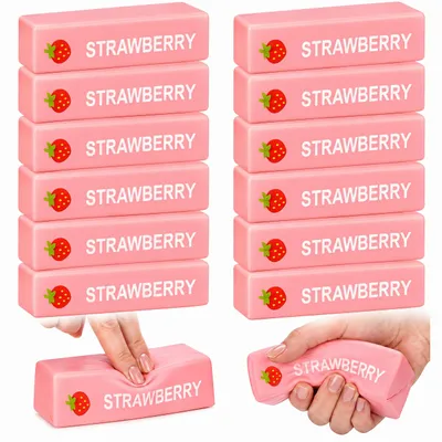 Produktbild von 12er Strawberry Butter Squishy Set,Weiches Anti-Stress Quetschspielzeug,Langsam Aufsteigendes Squeeze Toy,Fidget Spielzeug für Schule Büro Zuhause