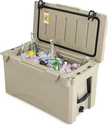 Produktbild von Isolierte Kühlbox/Isolierbox - 47 l - Mit Flaschenöffner - Ablasssystem - Tragbar, Lebensmitteltransport - Dunkelkhaki