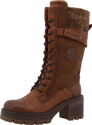 Produktbild von Mustang Damen Stiefel mit Blockabsatz und Schaftlasche 15M0132005, Größe:40 EU, Farbe:Braun