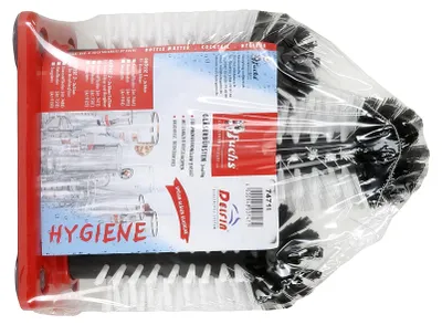 Zdjęcie produktu dla 3-częściowy zestaw szczotek do zmywarek do szkła Fuchs z solidną plastikową podstawą
