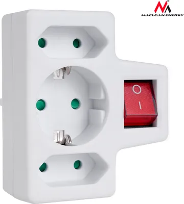 Produktbild von 2x Eurostecker / 1x Schukostecker mit Schalter