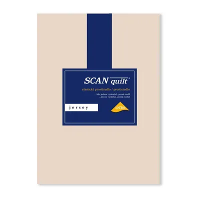 Obrázek produktu pro SCANquilt prostěradlo JERSEY ELASTIC LYCRA béžová 95% dlouhovlákná česaná bavlna 5% elastan 90 x 200 cm